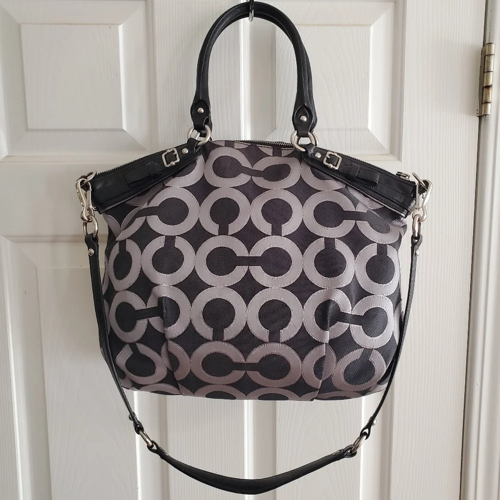 Coach Madison Op Art Sateen Sophia Satchel 18635